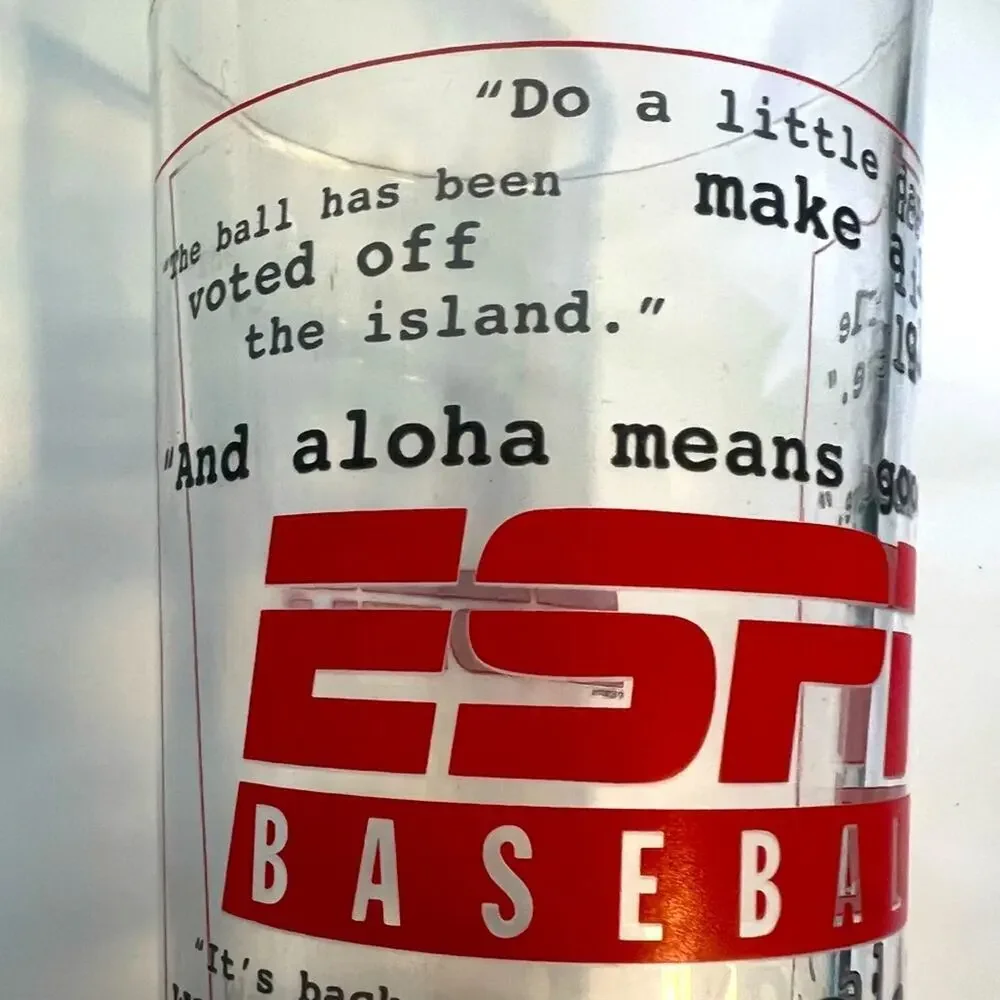 ESPN Baseball Bottom Commentator Quotes Beer 24oz Pint Glass